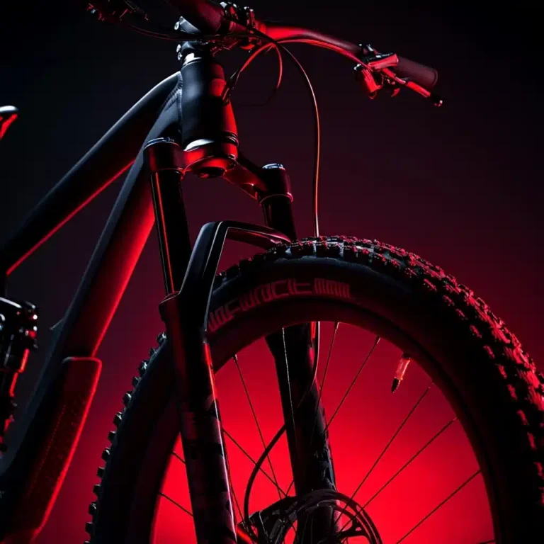 Dramatic Mountain Bike Close-Up