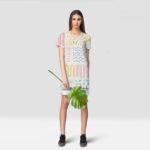 Dress Mockup Featuring a Woman Wearing it in Front View