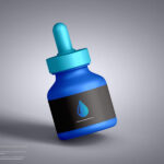 Dropper Bottle Tilted on the Floor Mockup