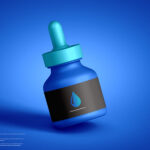 Dropper Bottle Tilted on the Floor Mockup