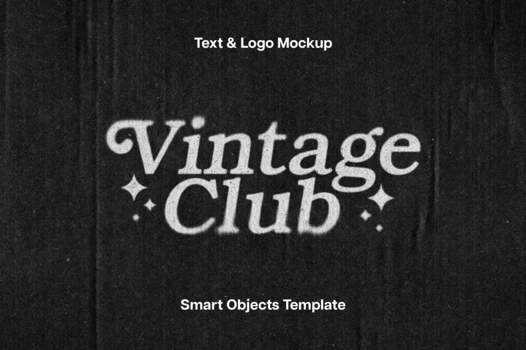 Dusty Halftone Print Text Effect / Logo Mockup