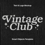 Dusty Halftone Print Text Effect / Logo Mockup