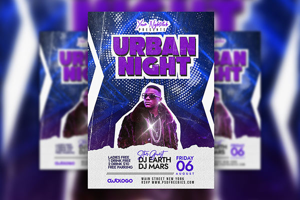 Dynamic Urban Night Club DJ Flyer Template