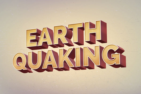 Earth Quaking Text Effect