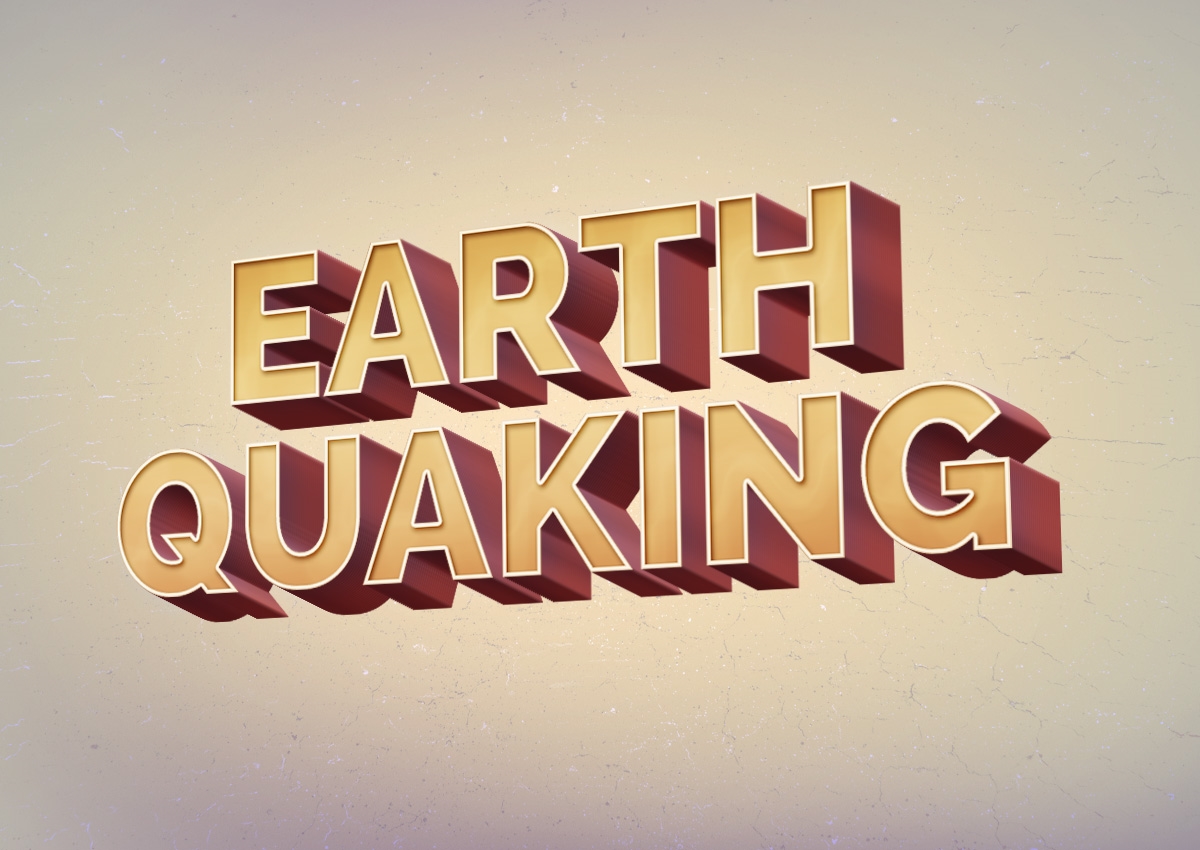 Earth Quaking Text Effect FREE PSD