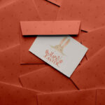 Easter Greeting Card Mockup with Several Envelopes Covering the Floor
