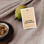 Eco Business Card Mockup in Perspective View