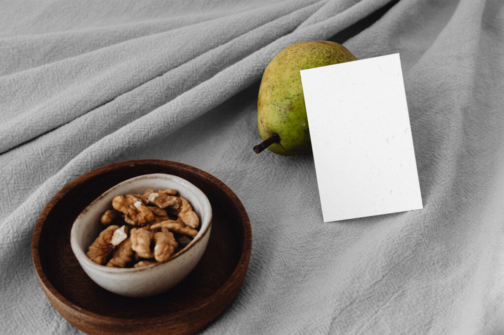 Eco Business Card Mockup in Perspective View