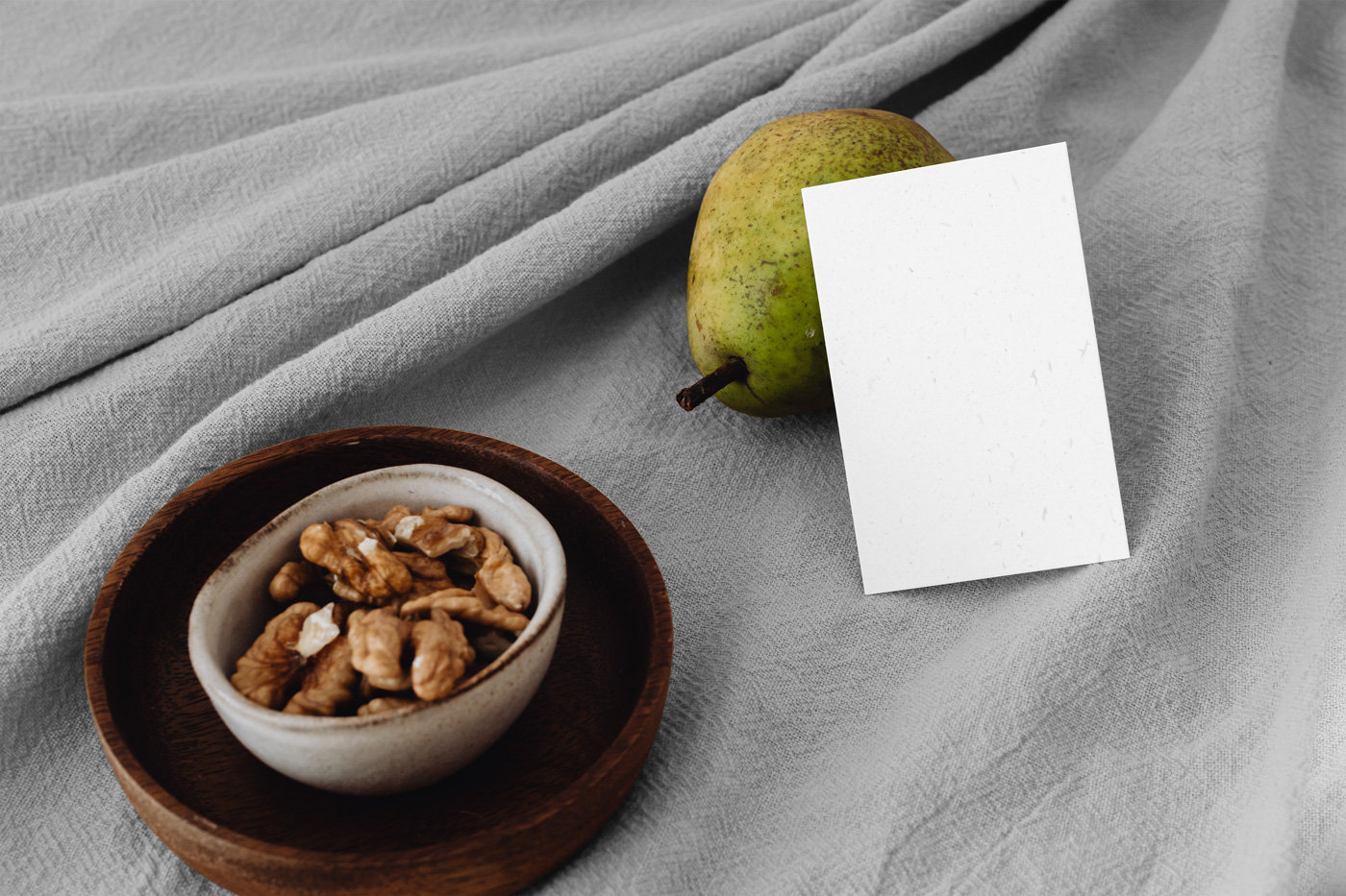 Eco Business Card Mockup in Perspective View FREE PSD