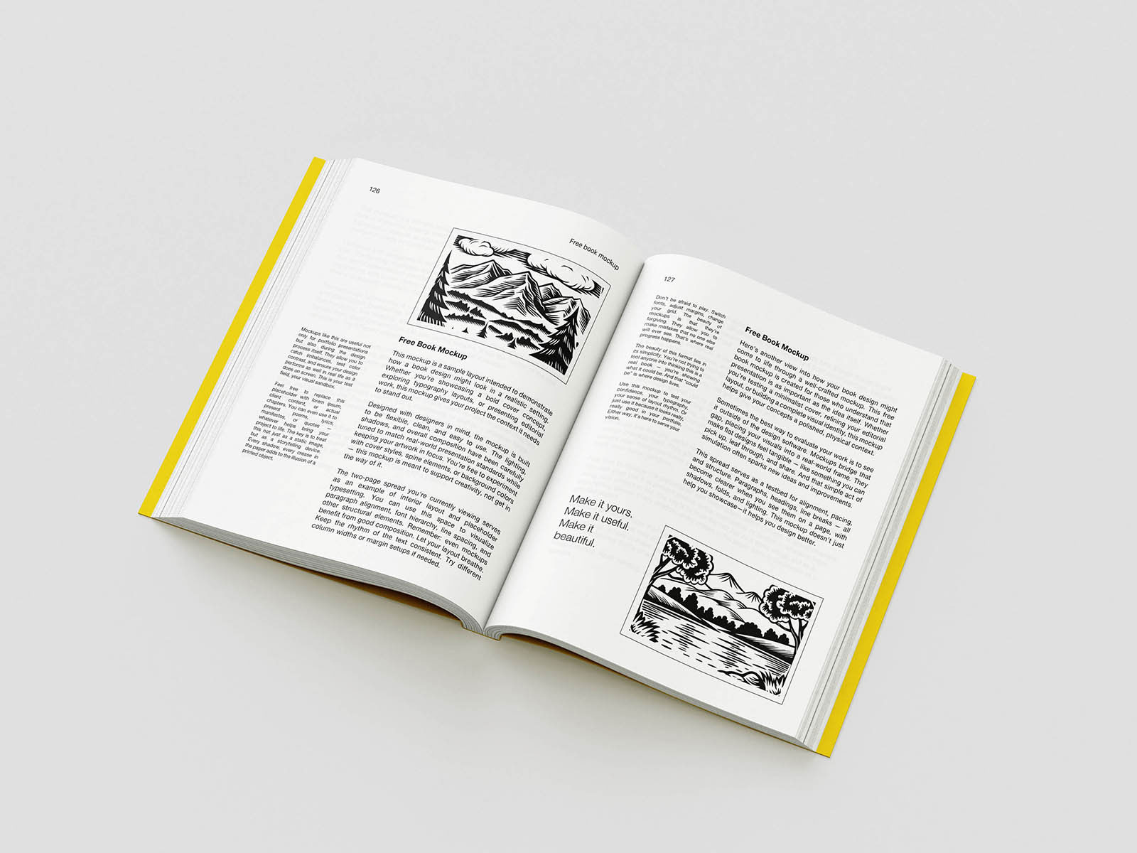 Free Editorial Book Mockup PSD Template