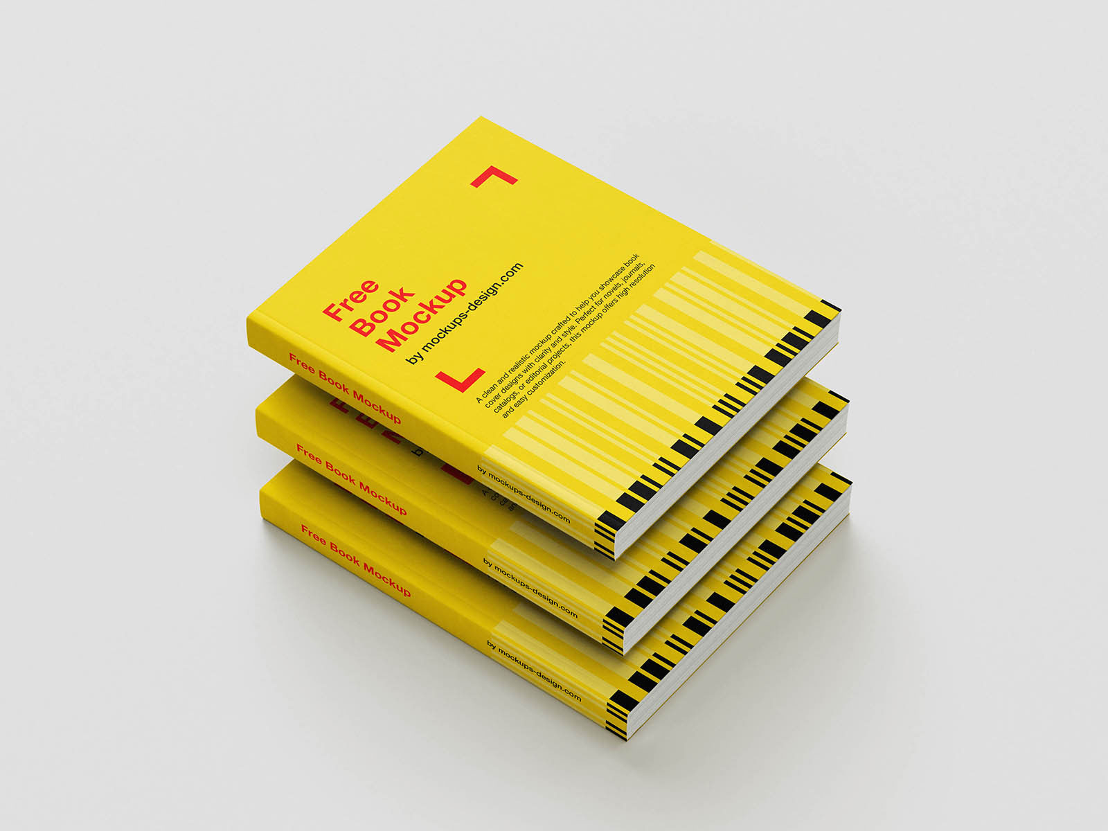 Free Editorial Book Mockup PSD Template