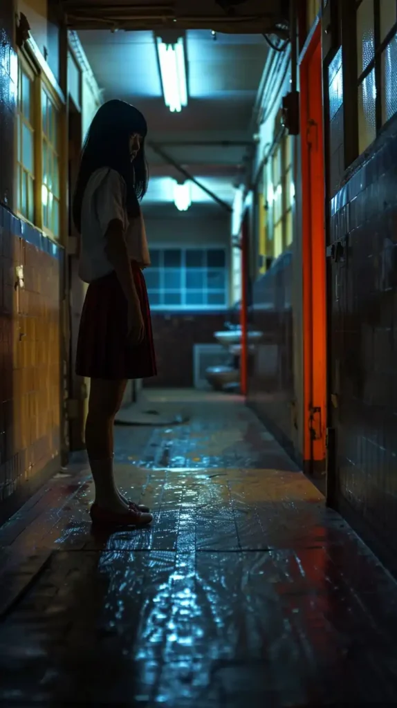 Eerie Japanese School Corridor