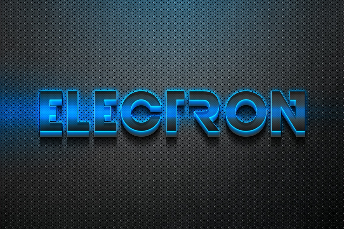 Electro 3D Text Effect FREE PSD