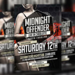 Elegant Band and Theater Show Flyer Template in Black