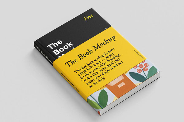 Elegant Belly Band Book Mockup