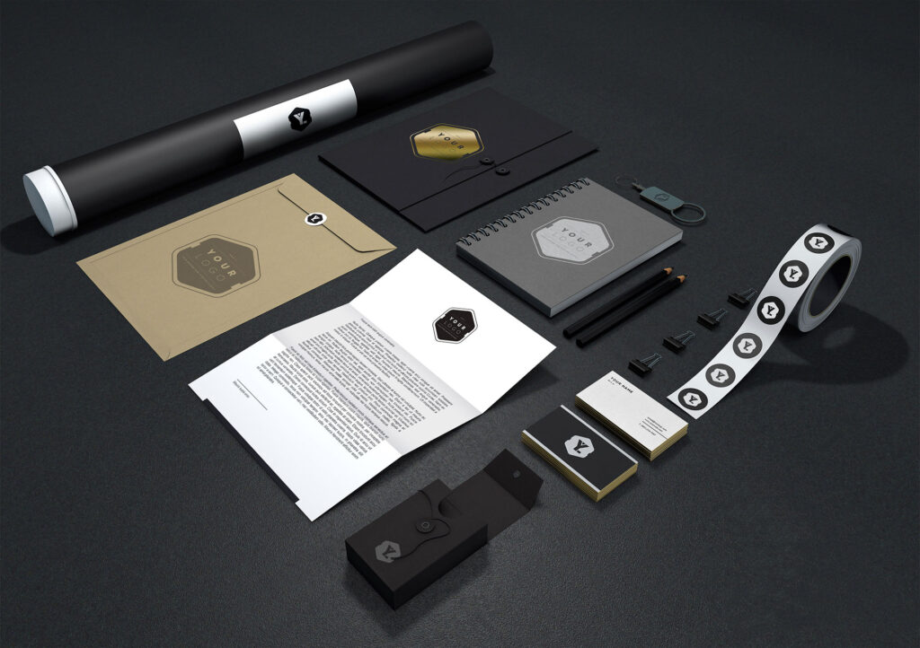 Elegant Stationery Branding Identity Mockup