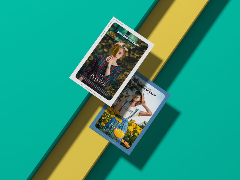 Elegant Fancy Poster Mockup with a Bright Background
