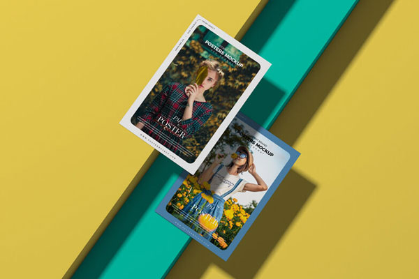 Elegant Fancy Poster Mockup with a Bright Background