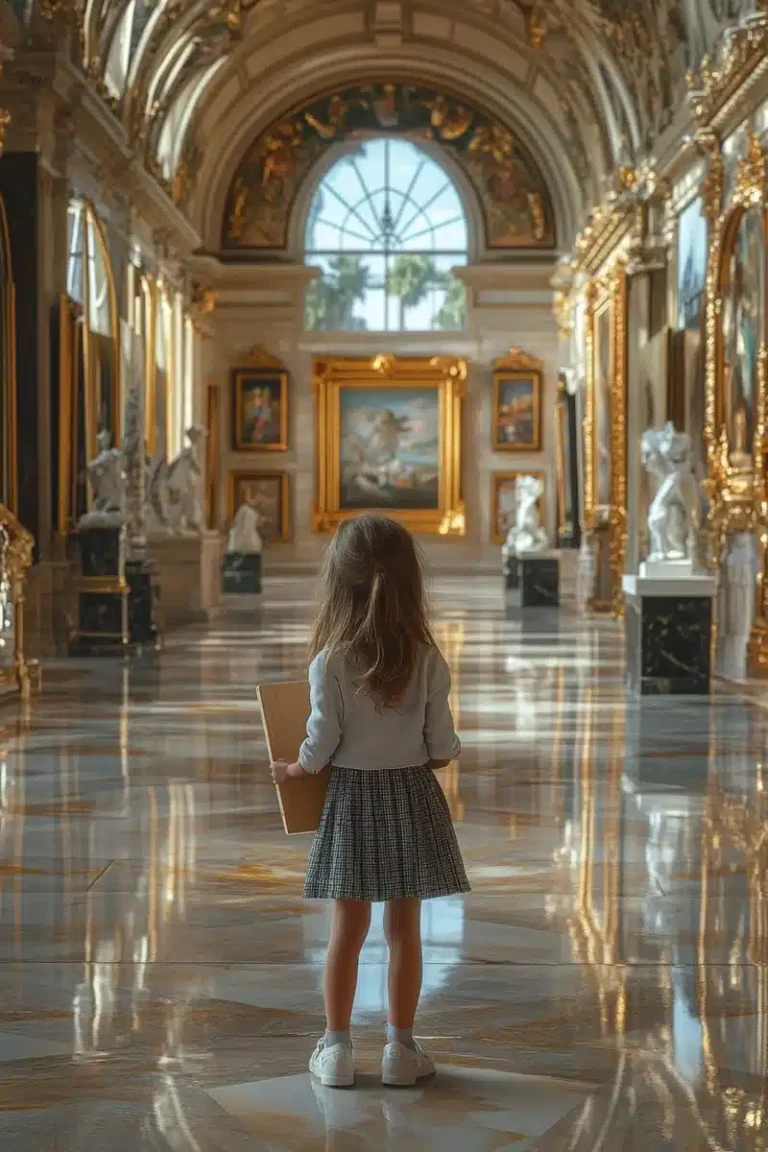 Elegant Gallery with Child