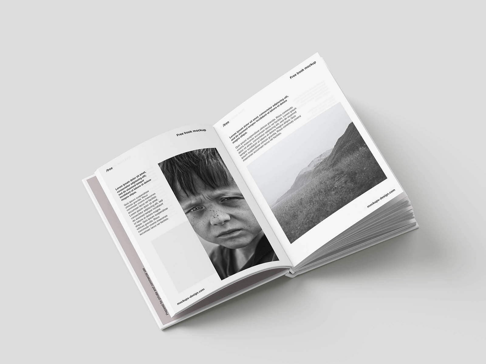 Free Elegant Hardcover Book Mockup PSD Template