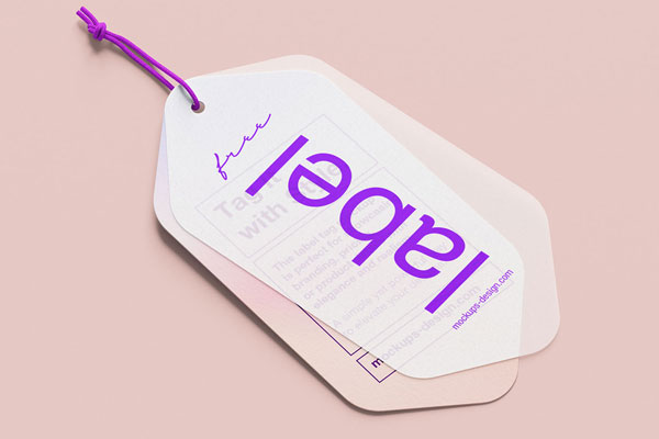 Elegant Label Tag Mockup
