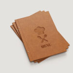 Elegant Leather Menu Mockup