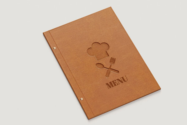 Elegant Leather Menu Mockup