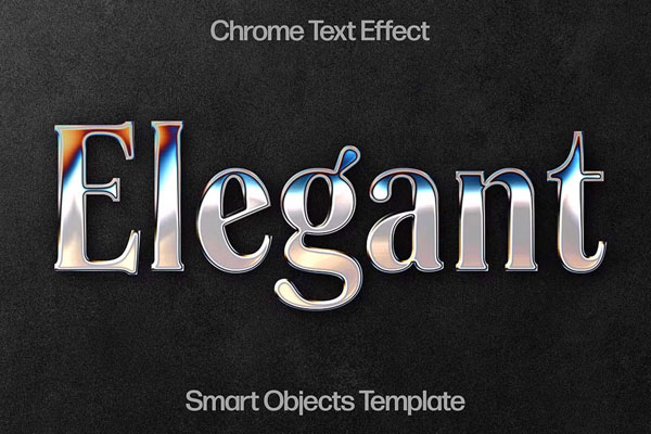 Elegant Metal Chrome Text Effect
