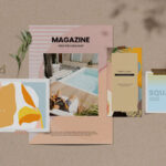 Elegant Mood board Scene Mockup Including Four Items