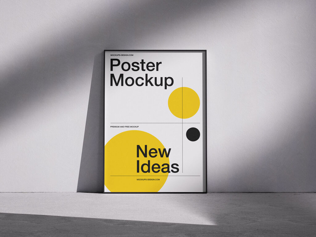 Elegant Poster Mockup on The Floor
