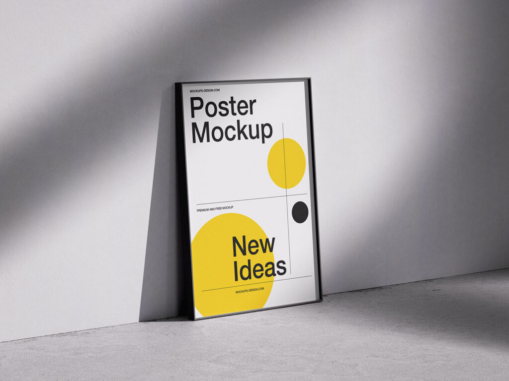 Elegant Poster Mockup on The Floor