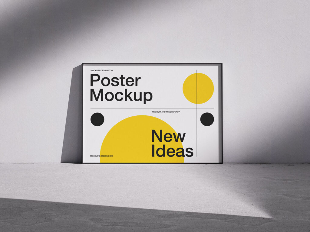 Elegant Poster Mockup on The Floor