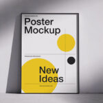 Elegant Poster Mockup on The Floor