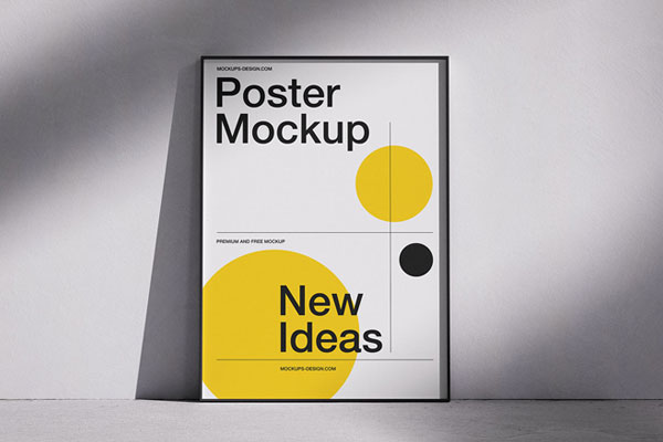 Elegant Poster Mockup on The Floor