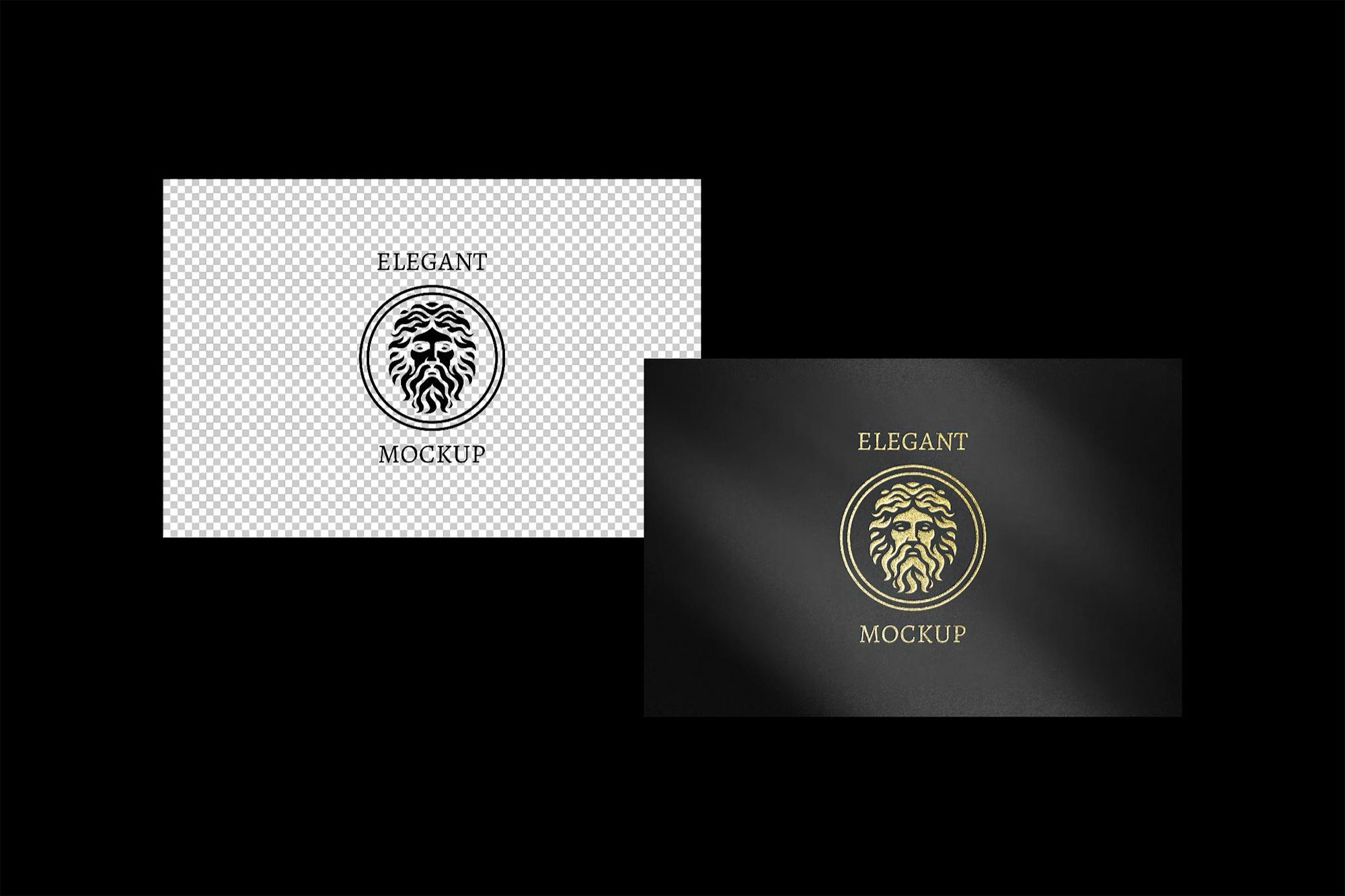 Free Elegant Shadow Overlay Logo Mockup PSD Template