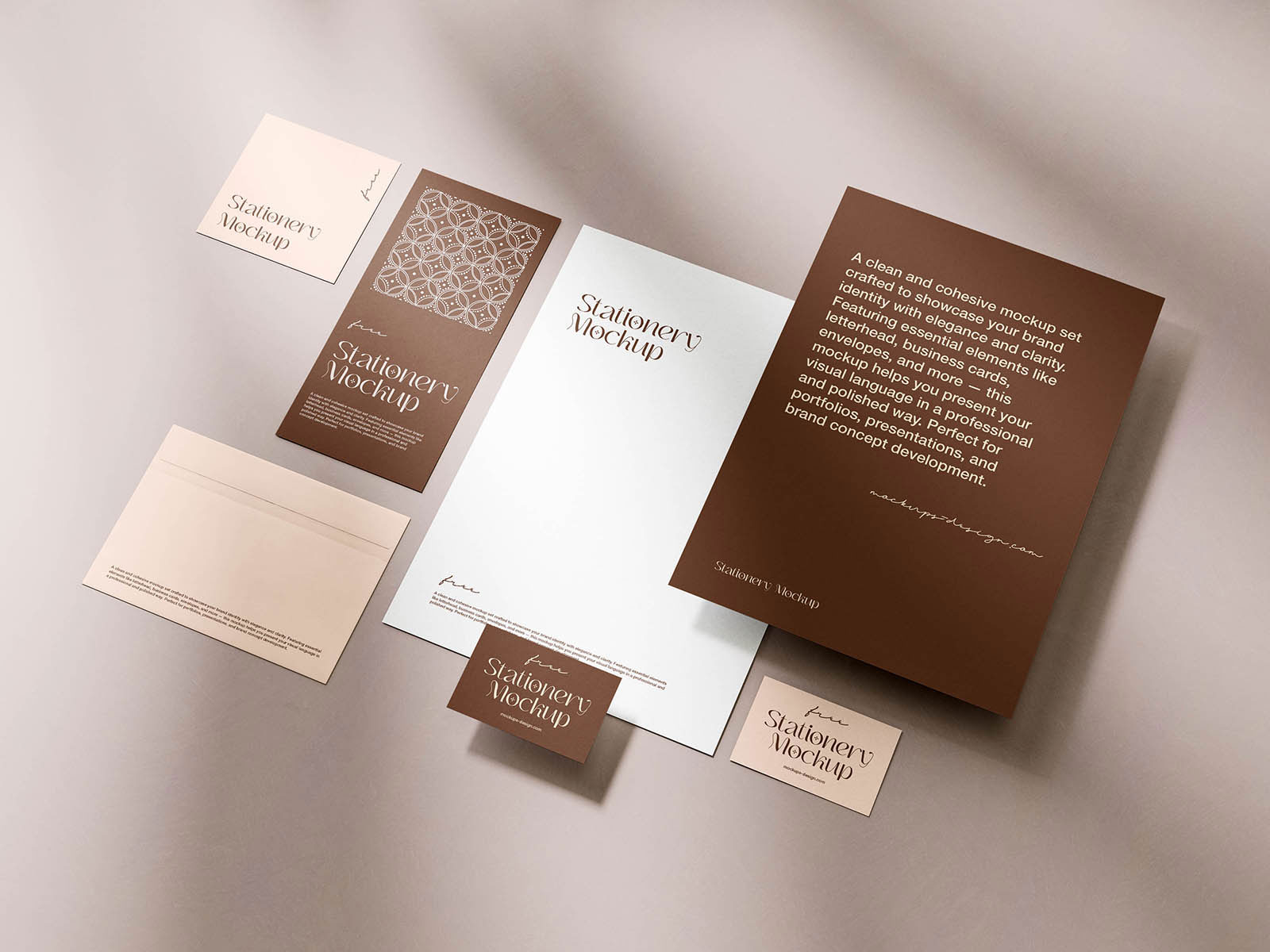 Free Elegant Stationery Mockup PSD Template