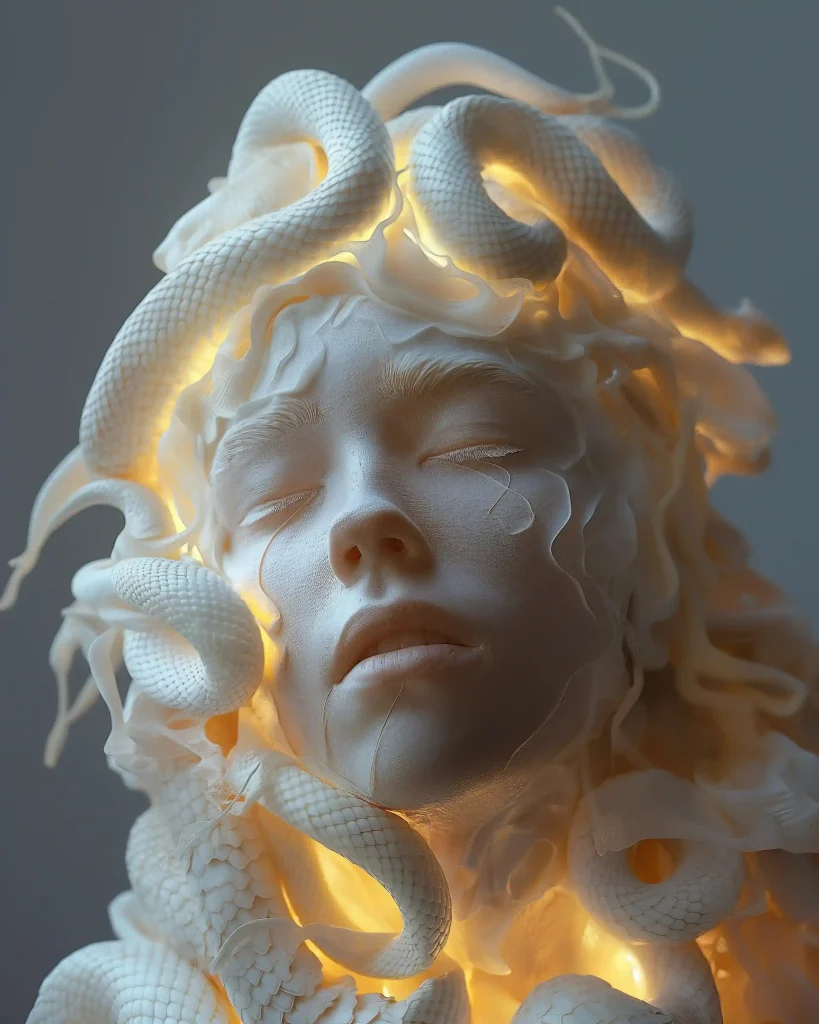 Embalmed Girl with Snakes