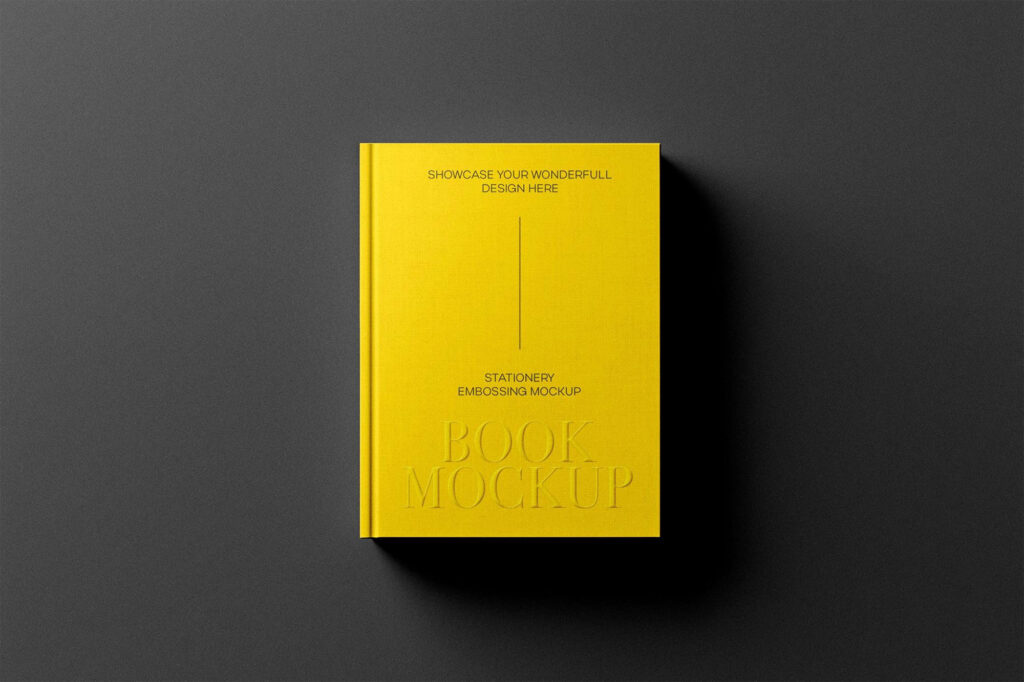 Embossed Book Cover Mockup