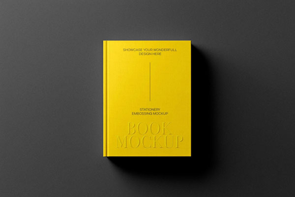 Embossed Book Cover Mockup