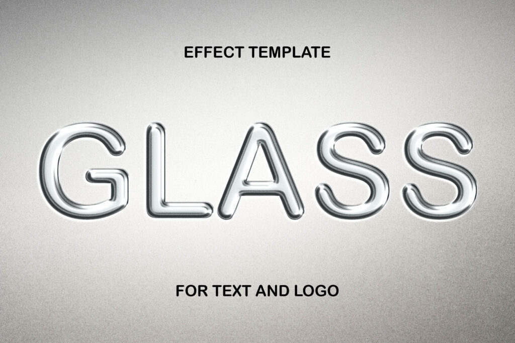 Embossed Glass Text Effect / Logo Mockup