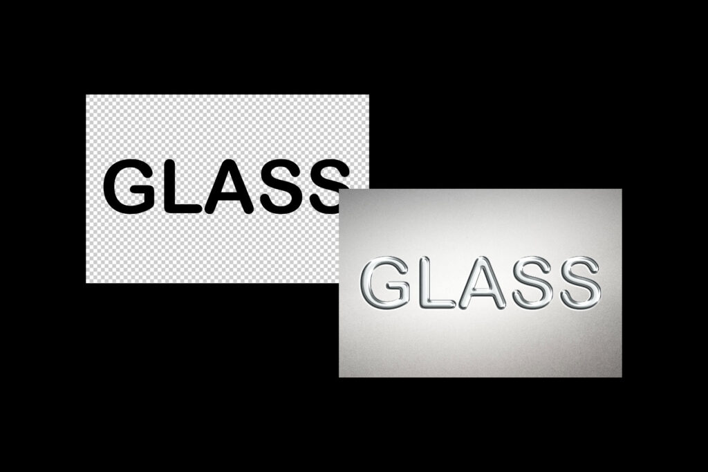 Embossed Glass Text Effect / Logo Mockup