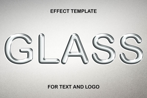 Embossed Glass Text Effect / Logo Mockup
