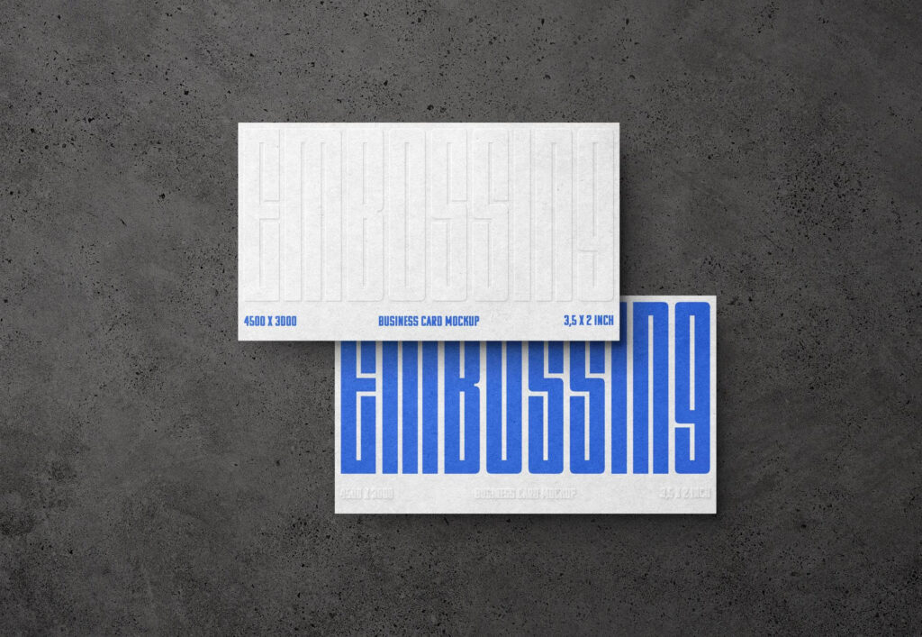 Embossing Business Card Mockup