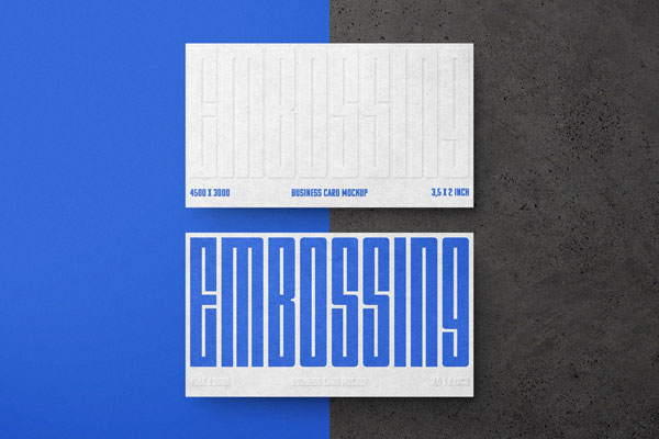 Embossing Business Card Mockup