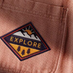 Embroidered Badge Mockup in Close-up Sight