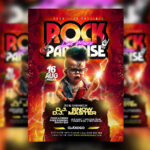 Energetic Crazy Indie Rock Music Festival Flyer Template