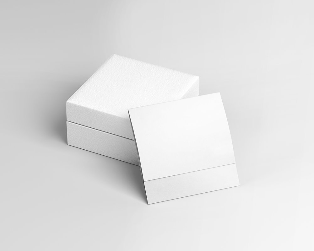 Envelope and Gift Box Mockup from Perspective Sight