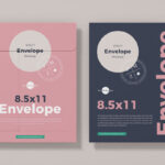 Envelope with Letter Mockup Floating in Top View