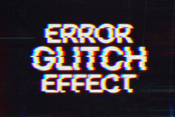 Error Glitch Text Effect
