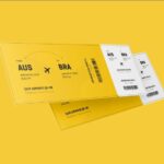 Event Ticket Mockup in 2 Showcases